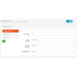 Opencart Ücret/İndirim Modülü Pro